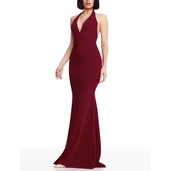 Dress the Population Dresses & Skirts - Dress the Population Women's Formal Dress Size Small Red Backless Mermaid Gown